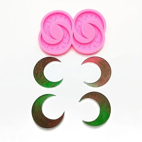 Moon Shape Silicone Fondant Mold, 11cm X 8cm