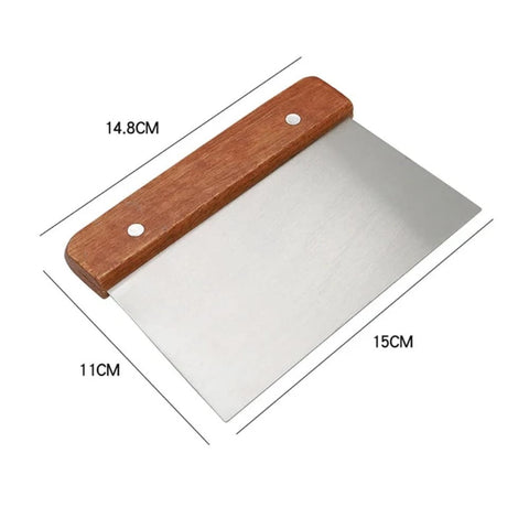 Stainless Steel Pastry Cutters Noodle Knife Cake Scraper with Scale