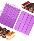 8 Cavity Cake Mold Rectangular Chocolate Silicone Mould