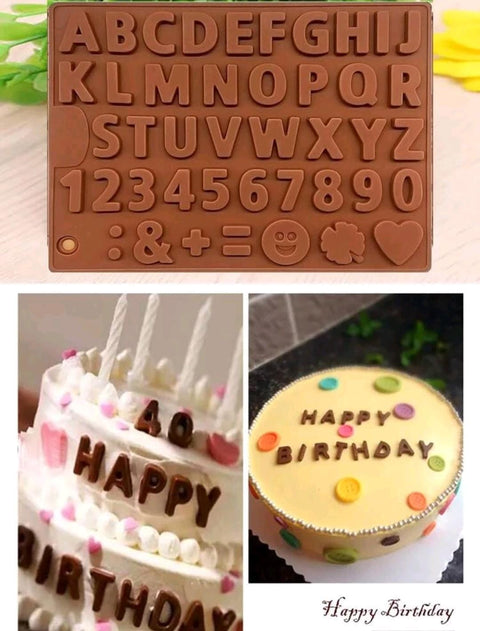 Number Desgin Chocolate Mold Chocolate Letters Mold Silicone Mould