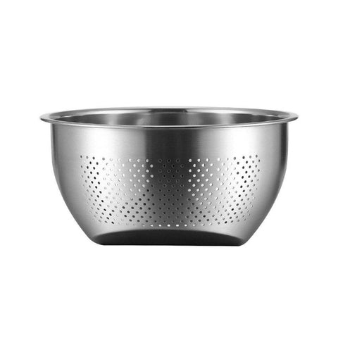 Rice Washer Strainer Bowl, Stainless Steel Washing Bowl
