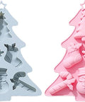 Christmas Tree Chocolate Silicone Mold with Festive Designs