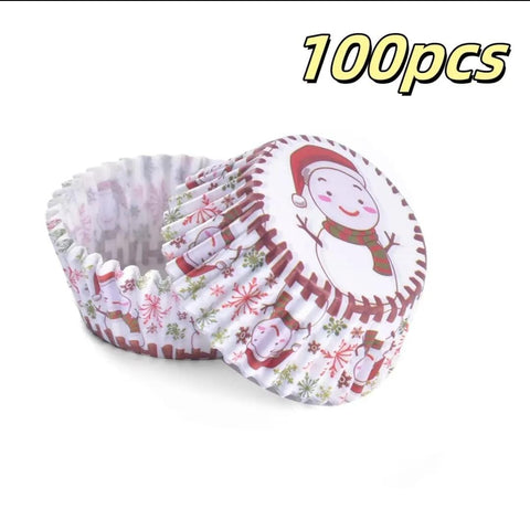 100pcs/Lot Christmas Cupcake Baking Cup-Cake Decorating Kitchen Baking Tools