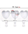 Silicone Mold 3-Cell Heart Shaped Handmade Popsicle Mold Munchies Tools
