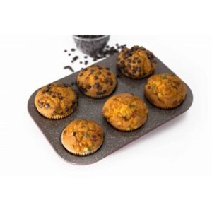 Muffin Pan 6 Cups Non-Stick Marble Coating -Dorsch