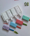 Silicone Ice Cream Mold +50 Wooden Sticks, Quick Release Munchies House