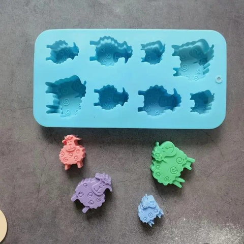 8 Holes Animal Sheep Chocolate Mold