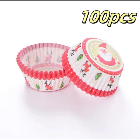 100pcs/Lot Christmas Cupcake Baking Cup-Cake Decorating Kitchen Baking Tools