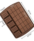 6 Cavity waffle shaped silicone mold