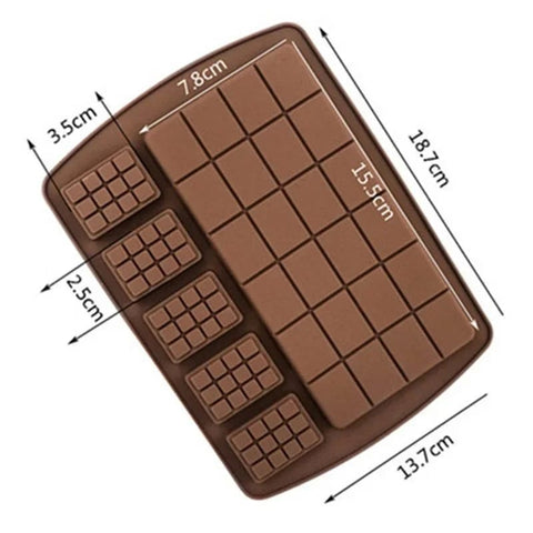 6 Cavity waffle shaped silicone mold