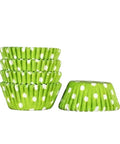 Cupcake Disposable Paper Green With White Dots 100PCS