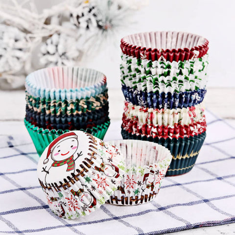 100pcs/Lot Christmas Cupcake Baking Cup-Cake Decorating Kitchen Baking Tools