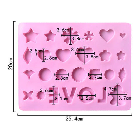 Love Heart Shape Silicone Mold for Chocolates & Cookies