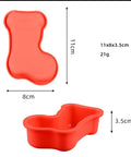1 Pc Creative Christmas Socks Cake Dessert Mold Food Grade Silicone Baking Pan