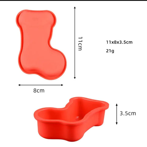 1 Pc Creative Christmas Socks Cake Dessert Mold Food Grade Silicone Baking Pan