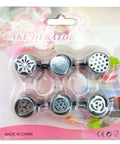 Cake Decorator Set 6 Pcs - Food-Grade Stainless Steel & Silicone