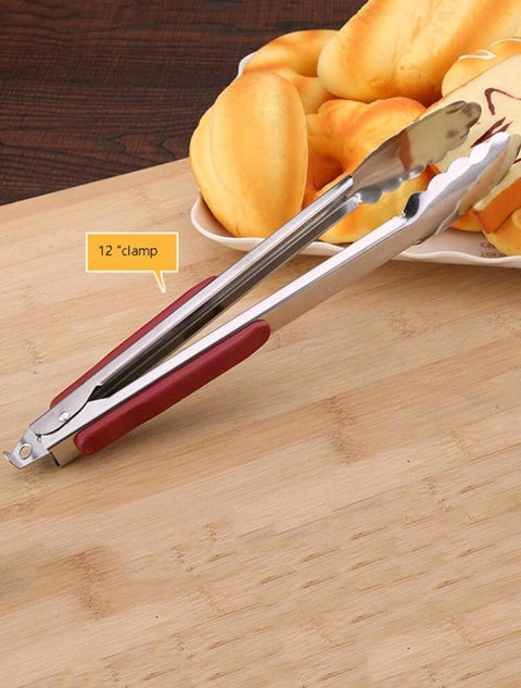 Stainless Steel Food Tongs, Anti-Scalding Kitchen Tool