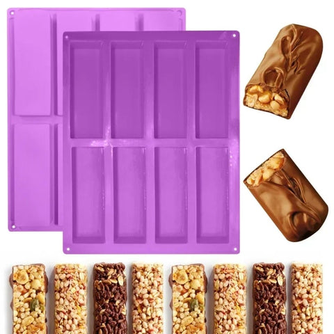 8 Cavity Cake Mold Rectangular Chocolate Silicone Mould