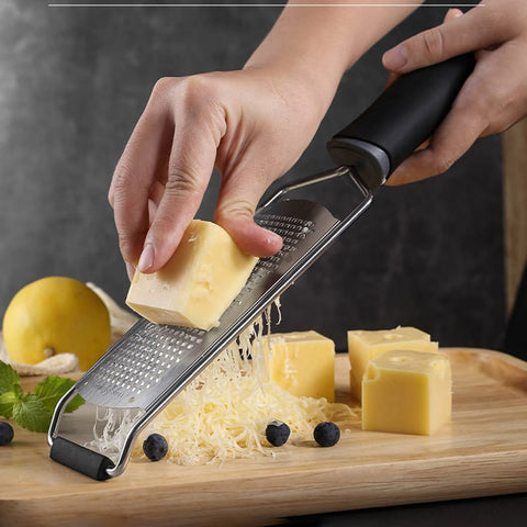 Stainless Steel Multipurpose Zester with Black Handle