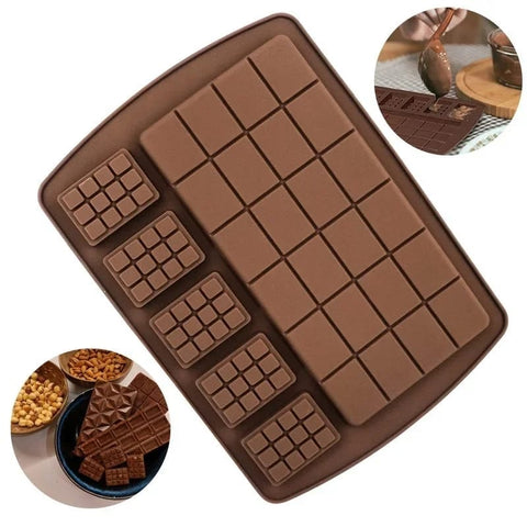 6 Cavity waffle shaped silicone mold