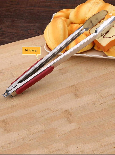 Stainless Steel Food Tongs, Anti-Scalding Kitchen Tool