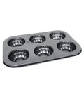 Cupcakes Pan 6 Slots Flower Shape - Reinforced Non-stick Muffin Bakeware