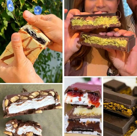 6 Cvities Chocolate Bar Mold With 100 Bags Scraper Munchies House