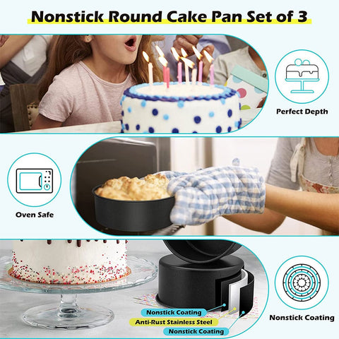 Cake Round NonStick Mold Roasting Pan Baking Cake Pan 25cmx10cm