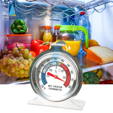 Refrigerator Thermometer Stainless Steel Large Dial