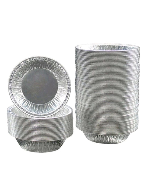 Disposable Aluminum Foil Baking Molds for Cookies, Muffins, Cupcakes, Round Shape, 100pcs