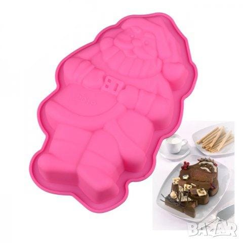 Christmas Big Santa Chocolate Mould - Pink Silicone