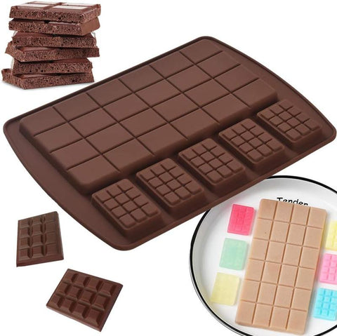 6 Cavity waffle shaped silicone mold