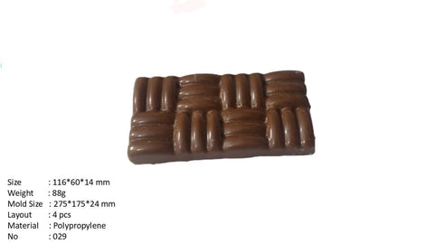 Big Woven Chocolate Bar Polycarbonate Mold