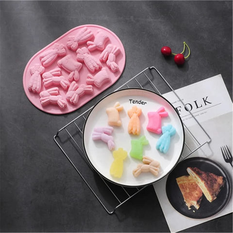 Carrot Rabbit Chocolate Easter Silicone Mold, 22.5cm x 15cm