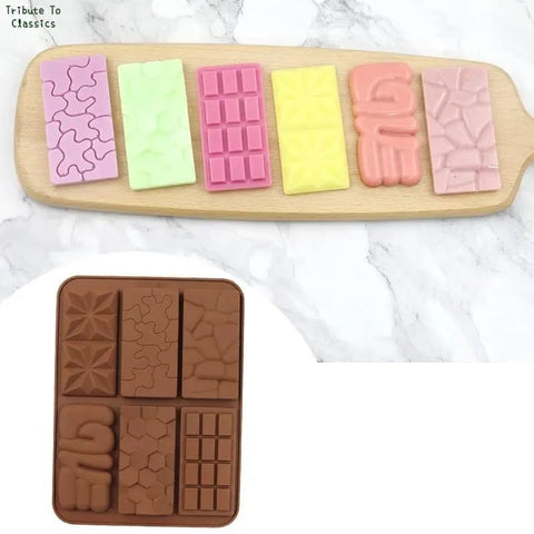 6 Grids Silicone Mini Rectangular Chocolate Mold - Food-Grade, Versatile Baking Tool