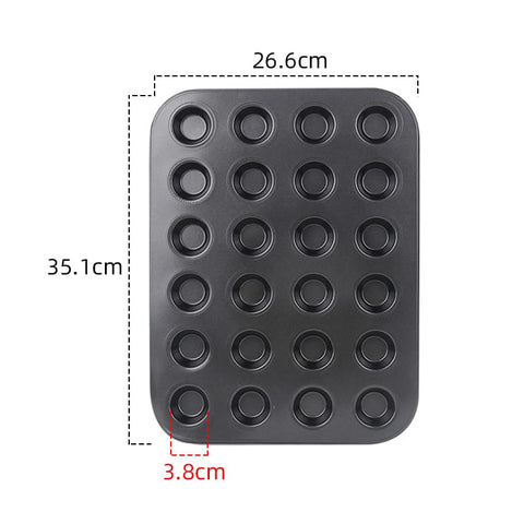 Cooking Light Mini Muffin Pan 24-Cup, Non-Stick, Easy to Clean