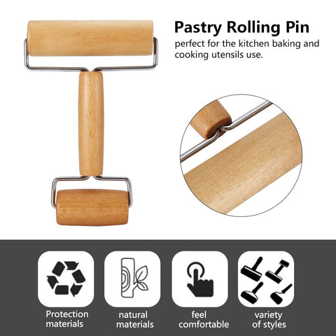 Rolling Pin Sturdy Kitchen Gadgets Easy to Use Double-head Rolling Pin Nonstick