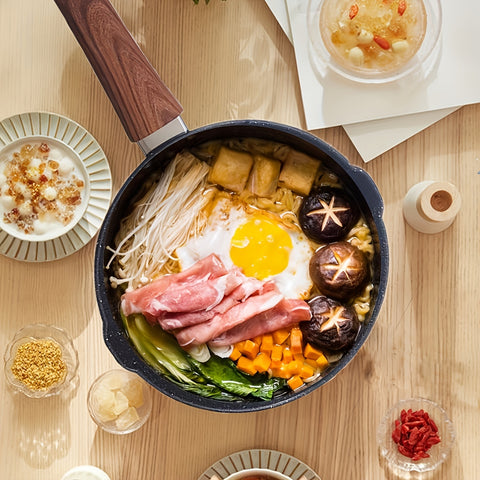 Popular egg omelette frying pan mini 14cm non stick fry pan marble coating flat fry pans