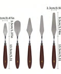 5pcs stainless steel cream spatula set with blade measurements