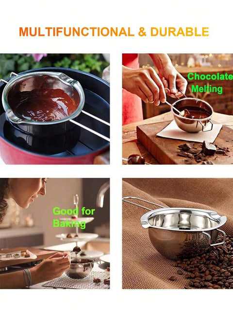 Melting pot in use with chocolate
