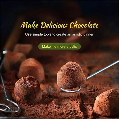 Chocolate dipping tools with truffles Munchies Tools