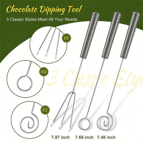 Chocolate dipping tools – loop, fork and spiral styles Munchies Tools