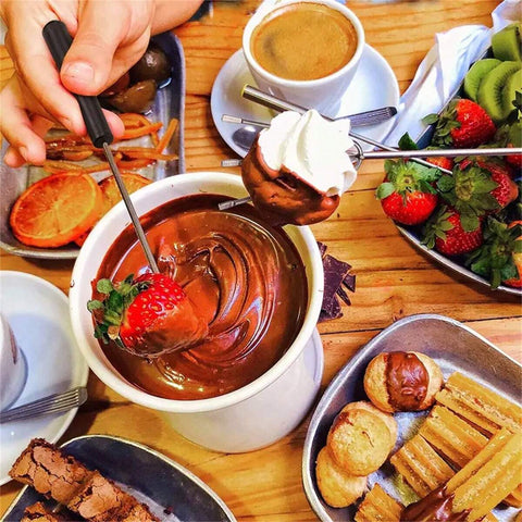 Chocolate dipping fork with fondue Munchies Tools