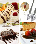 Decorative plating with chocolate sauce Munchies Tools
