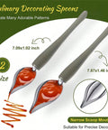 Culinary decorating spoons in 2 sizes for plating sauces Munchies Tools