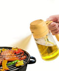 2-in-1 oil sprayer and dispenser bottle on white background