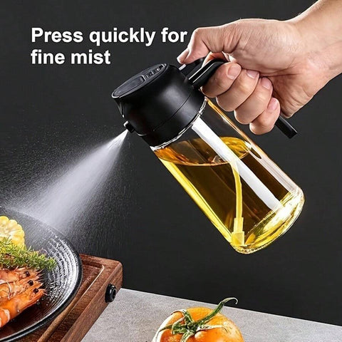 Oil dispenser in use cooking