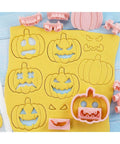 Pumpkin cookies with faces