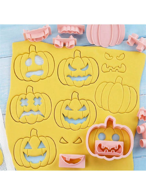 Pumpkin cookies with faces
