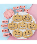 Pumpkin face cutters and cookies
